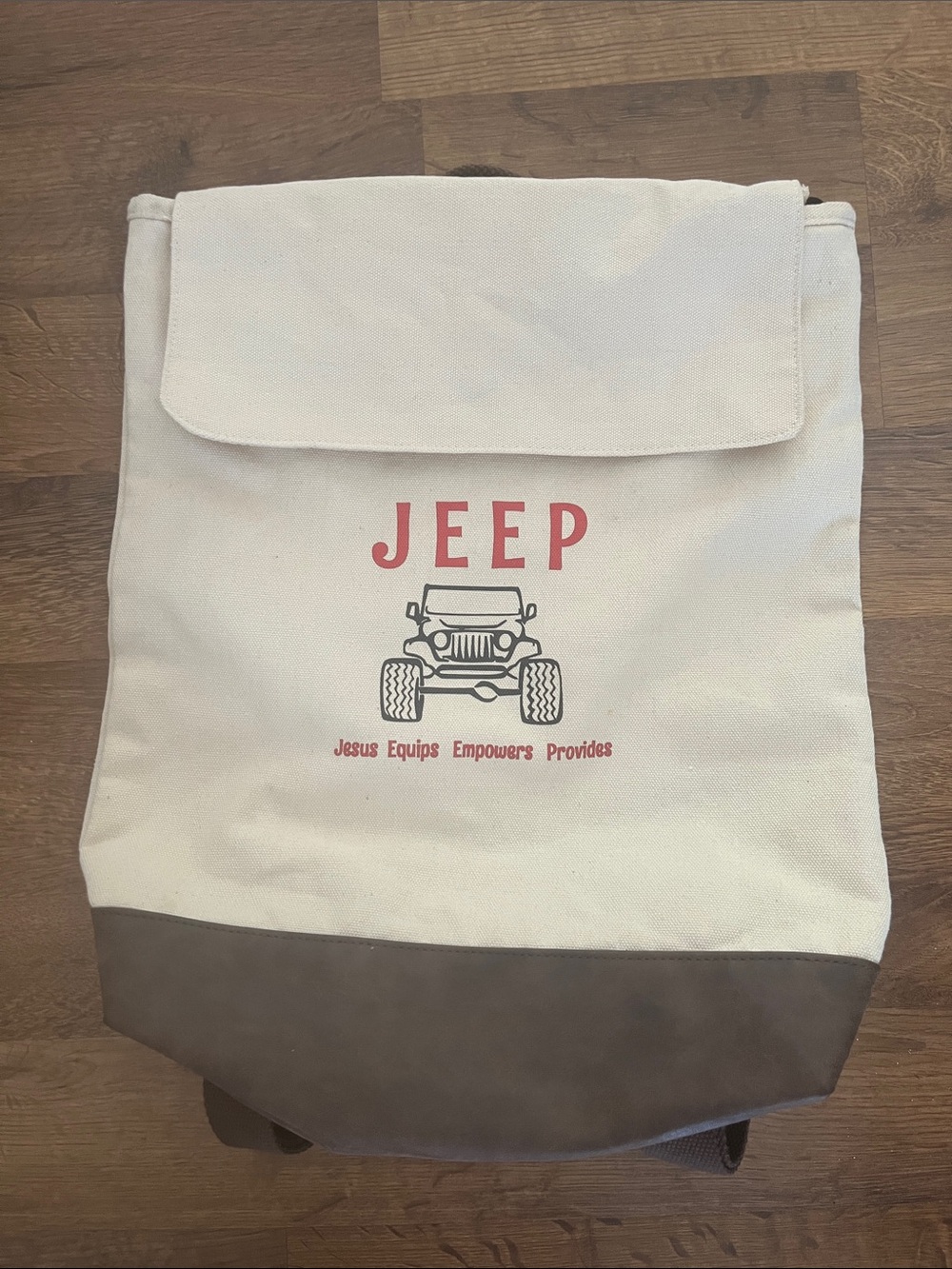 Jeep Graphics Backpack Inspirational Authentic Pigment Cotton Blend